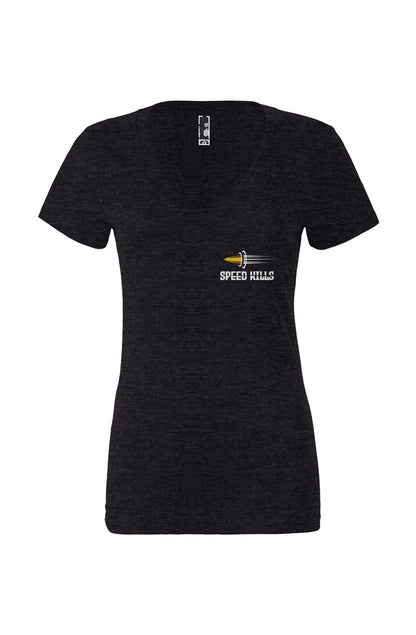Speed Kills & Thrills - Womens Deep V T 