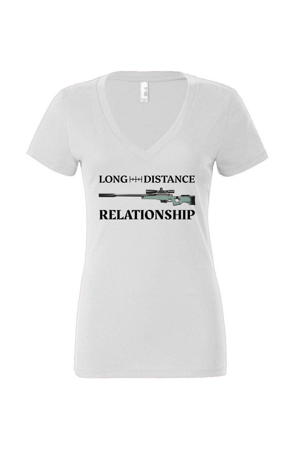 Long Distance - Womens Deep V Tee