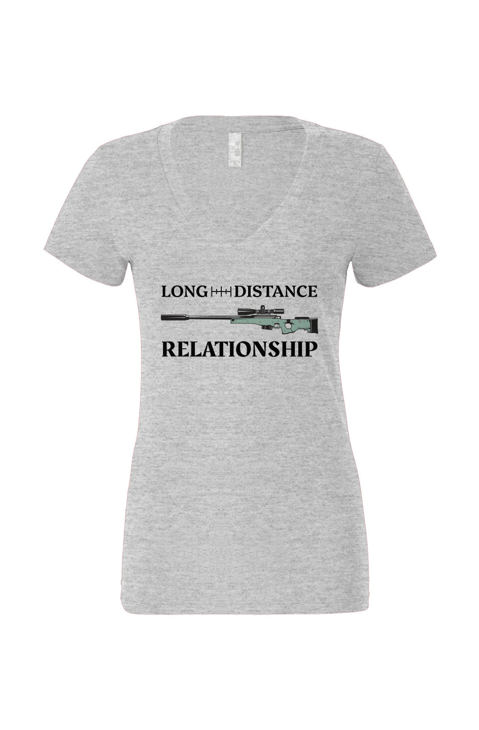 Long Distance - Womens Deep V Tee